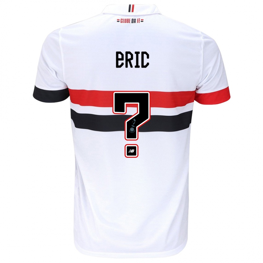 Niño Camiseta Eric #0 Blanco Rojo Negro 1ª Equipación 2024/25 La Camisa México