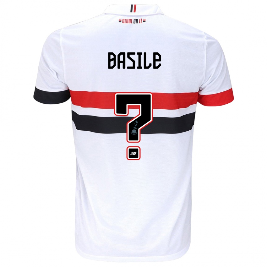 Niño Camiseta Basile #0 Blanco Rojo Negro 1ª Equipación 2024/25 La Camisa México