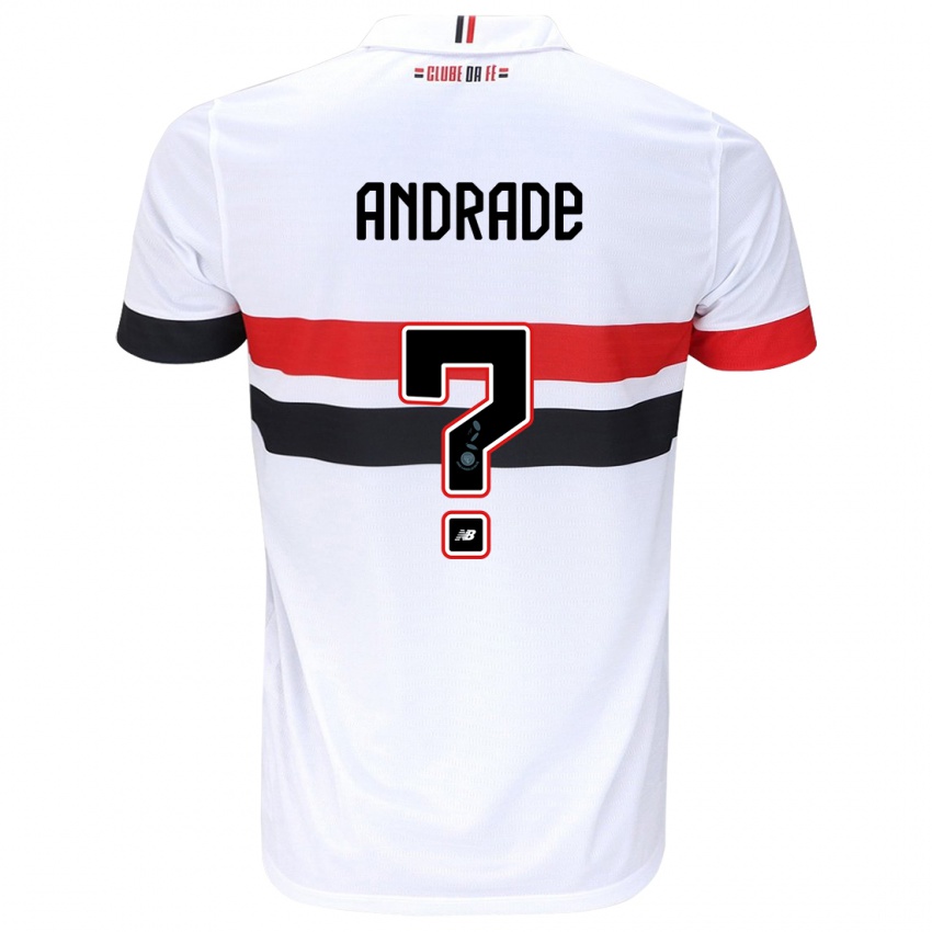 Niño Camiseta Pedro Andrade #0 Blanco Rojo Negro 1ª Equipación 2024/25 La Camisa México