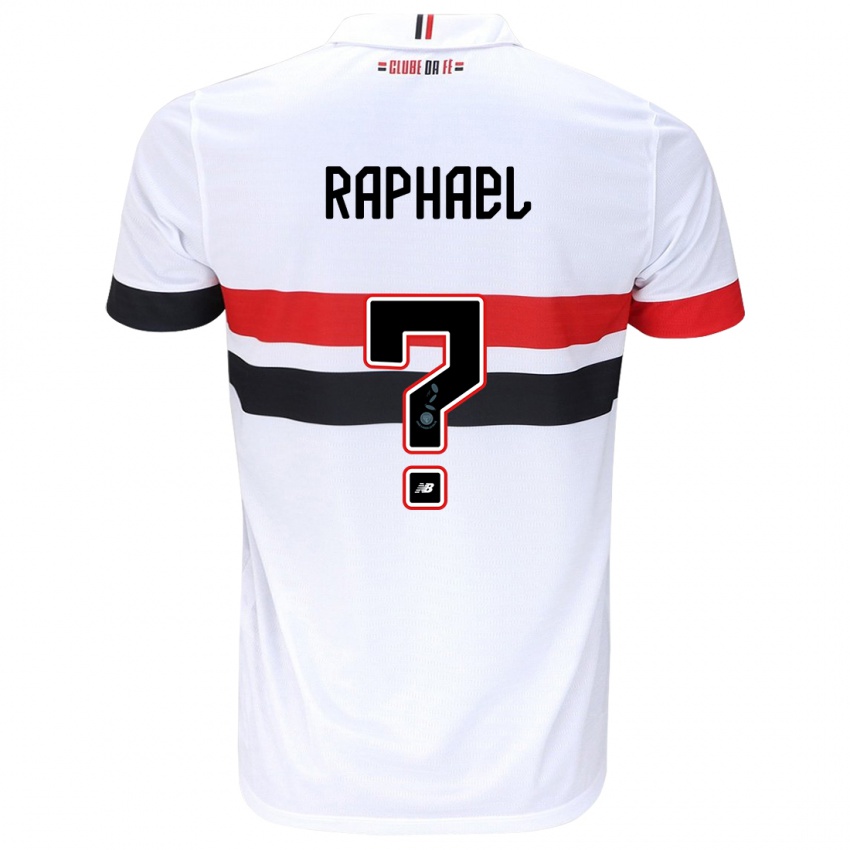 Niño Camiseta Raphael #0 Blanco Rojo Negro 1ª Equipación 2024/25 La Camisa México