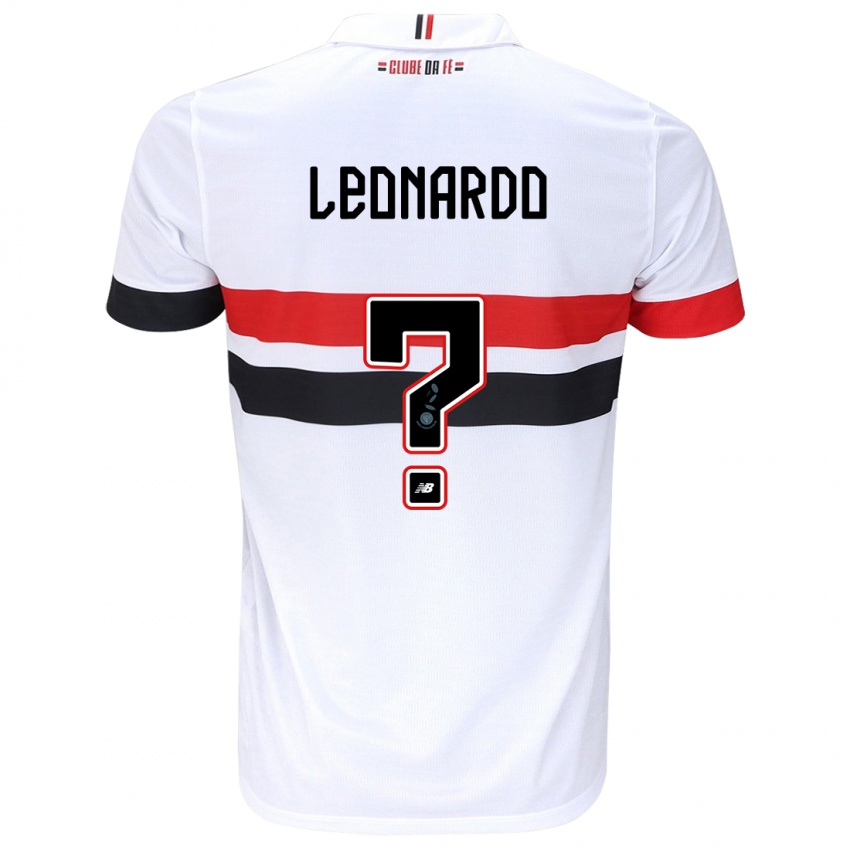 Niño Camiseta Hugo Leonardo #0 Blanco Rojo Negro 1ª Equipación 2024/25 La Camisa México