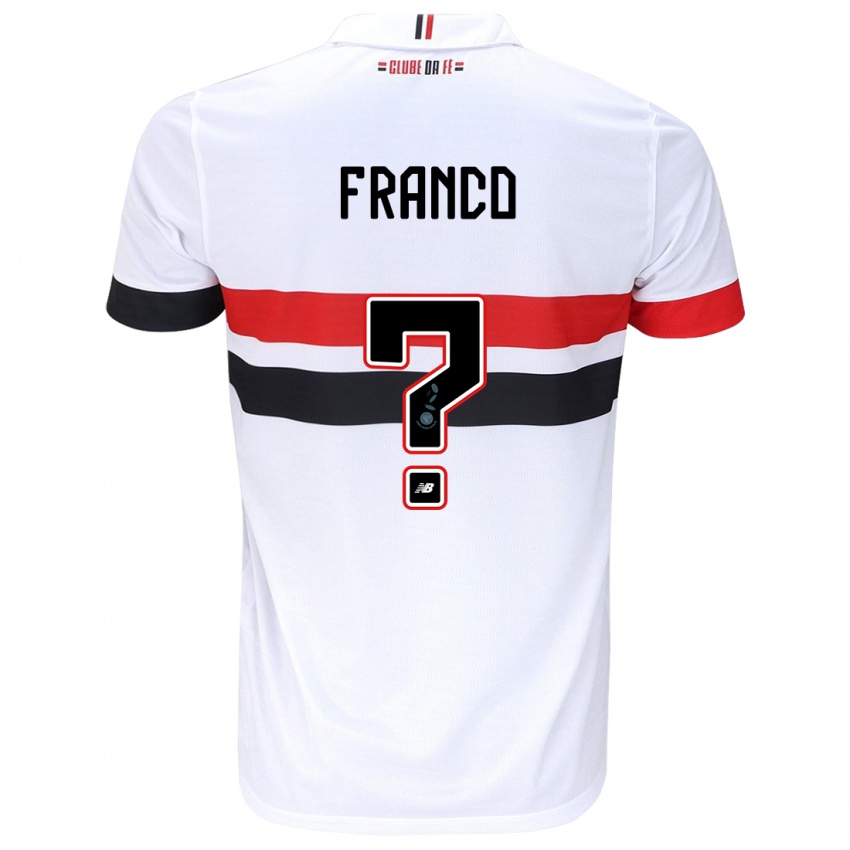 Niño Camiseta Franco #0 Blanco Rojo Negro 1ª Equipación 2024/25 La Camisa México