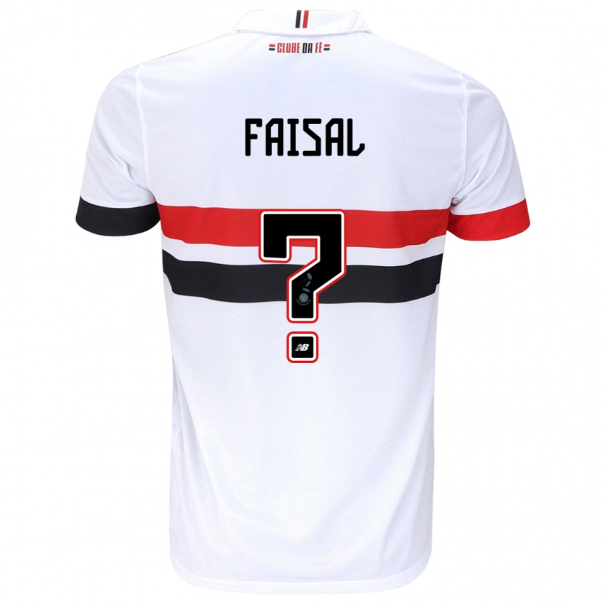 Niño Camiseta King Faisal #0 Blanco Rojo Negro 1ª Equipación 2024/25 La Camisa México