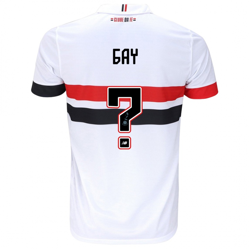 Niño Camiseta Ganael Gay #0 Blanco Rojo Negro 1ª Equipación 2024/25 La Camisa México