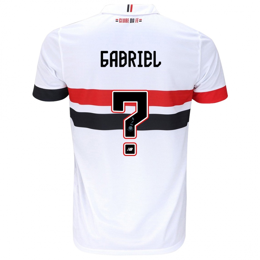 Niño Camiseta Gabriel Bruno #0 Blanco Rojo Negro 1ª Equipación 2024/25 La Camisa México