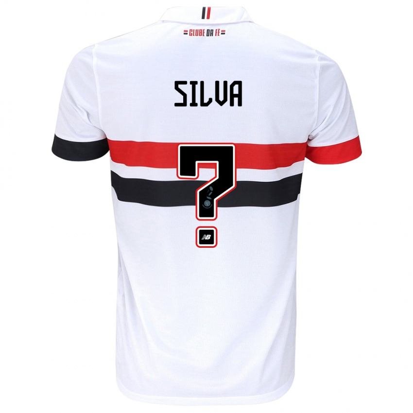 Niño Camiseta Mateus Silva #0 Blanco Rojo Negro 1ª Equipación 2024/25 La Camisa México