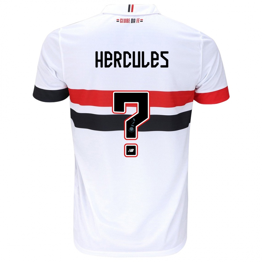 Niño Camiseta Hercules #0 Blanco Rojo Negro 1ª Equipación 2024/25 La Camisa México