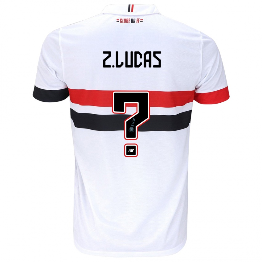 Niño Camiseta Zé Lucas #0 Blanco Rojo Negro 1ª Equipación 2024/25 La Camisa México