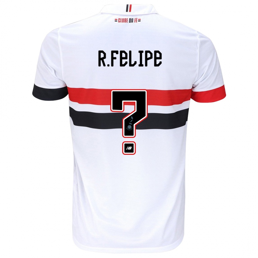 Niño Camiseta Ryan Felipe #0 Blanco Rojo Negro 1ª Equipación 2024/25 La Camisa México