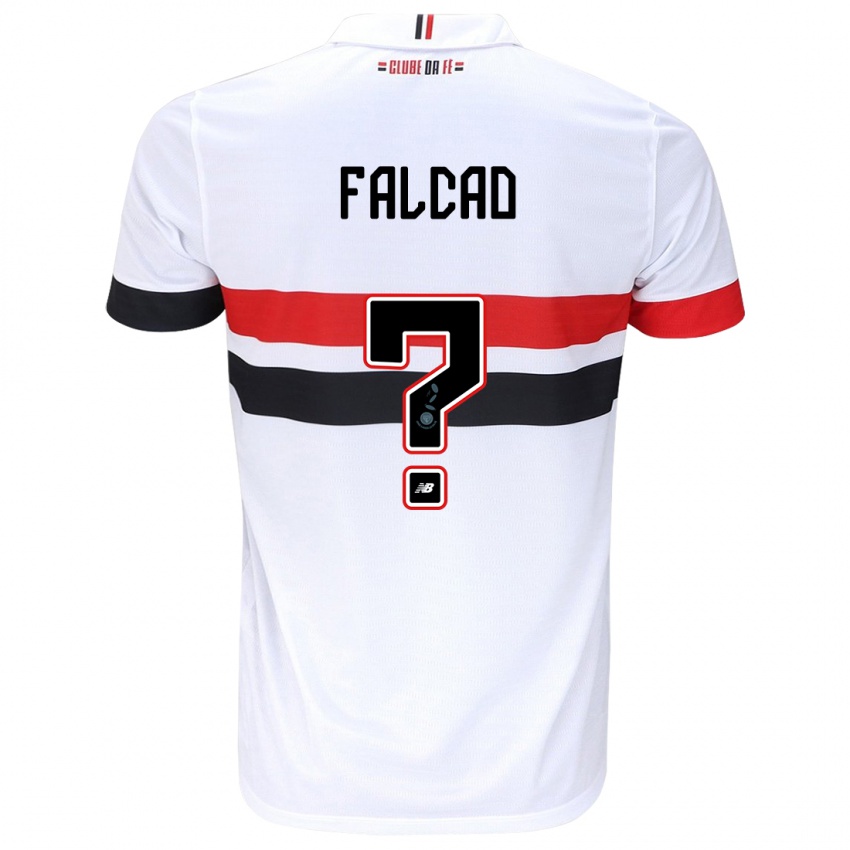 Niño Camiseta Gabriel Falcão #0 Blanco Rojo Negro 1ª Equipación 2024/25 La Camisa México