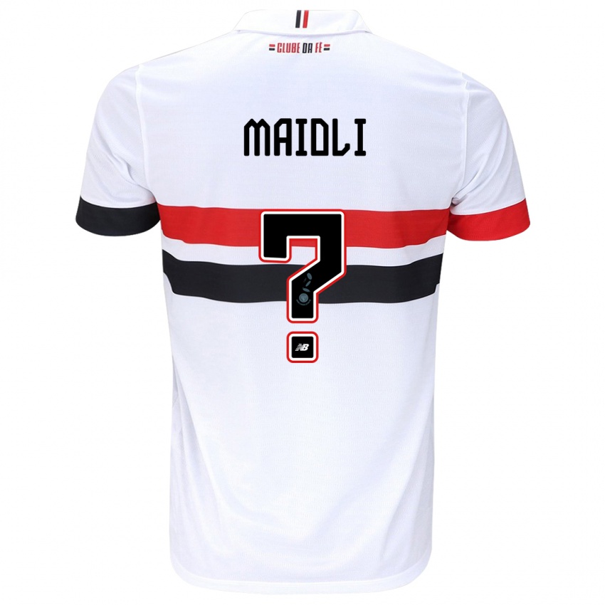 Niño Camiseta Gabriel Maioli #0 Blanco Rojo Negro 1ª Equipación 2024/25 La Camisa México