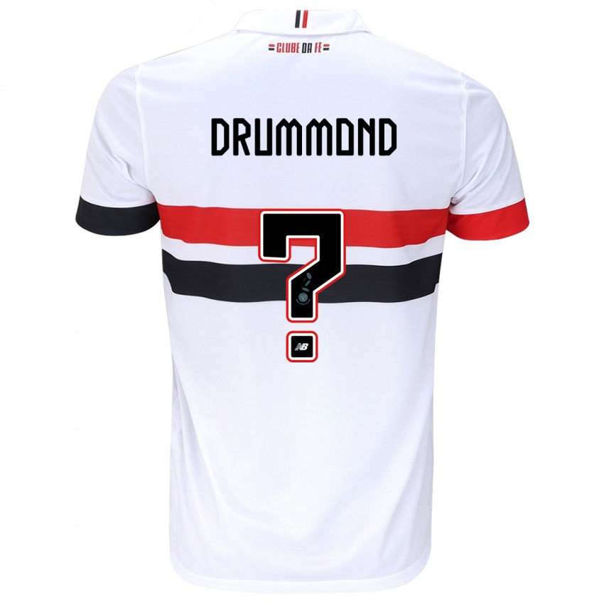 Niño Camiseta Lucca Drummond #0 Blanco Rojo Negro 1ª Equipación 2024/25 La Camisa México