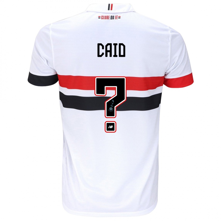 Niño Camiseta Caio #0 Blanco Rojo Negro 1ª Equipación 2024/25 La Camisa México