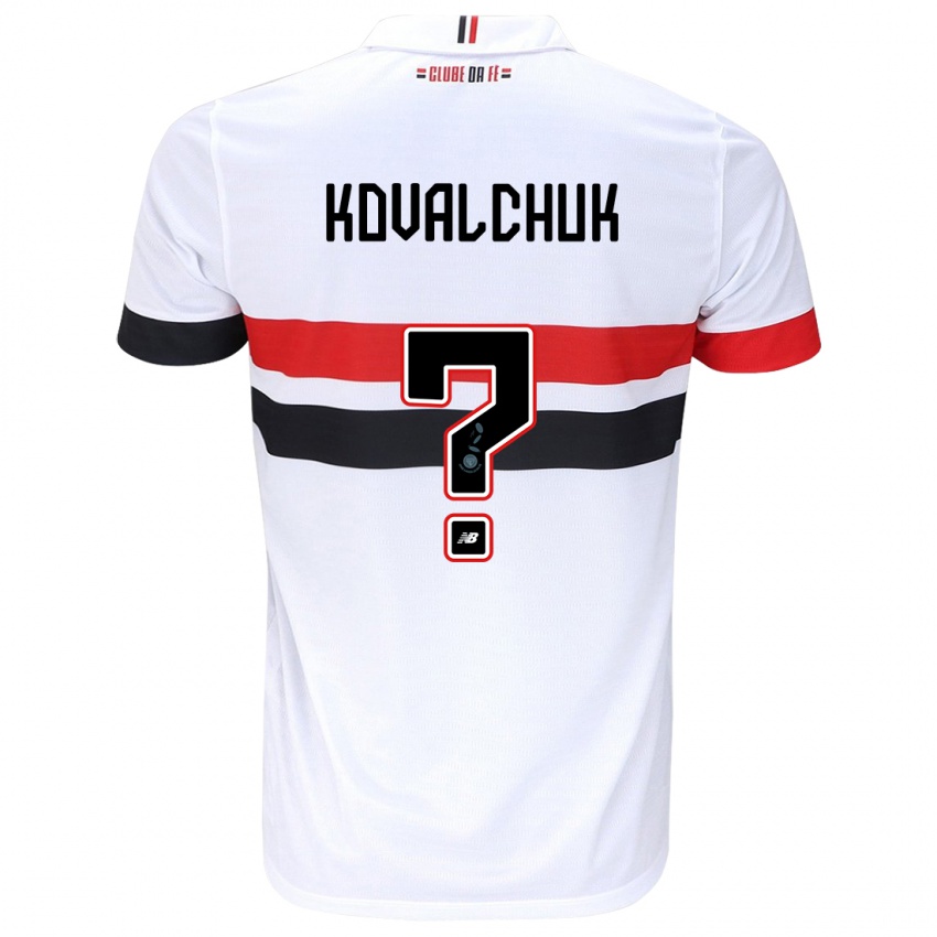 Niño Camiseta Filipp Kovalchuk #0 Blanco Rojo Negro 1ª Equipación 2024/25 La Camisa México