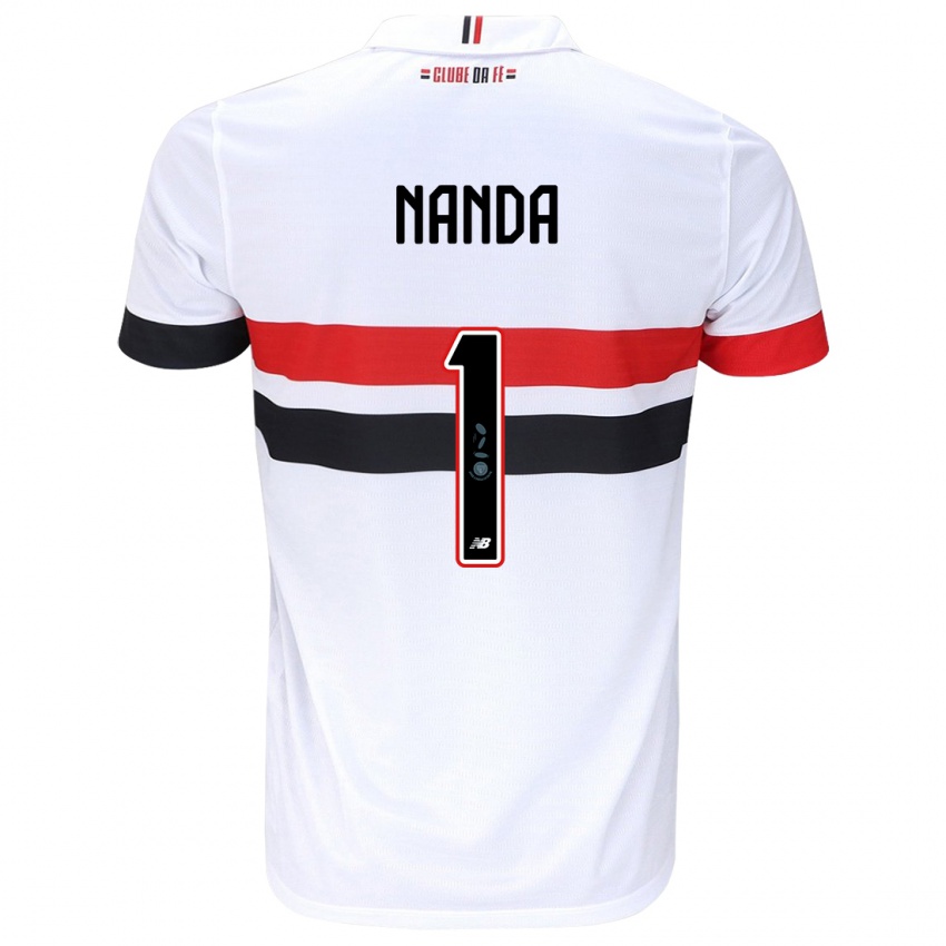 Niño Camiseta Nanda #1 Blanco Rojo Negro 1ª Equipación 2024/25 La Camisa México