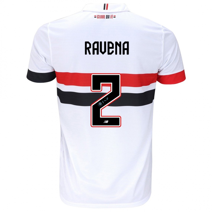 Niño Camiseta Ravena #2 Blanco Rojo Negro 1ª Equipación 2024/25 La Camisa México