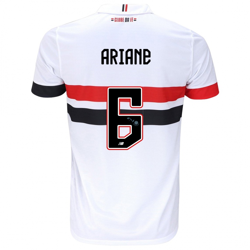 Niño Camiseta Ariane #6 Blanco Rojo Negro 1ª Equipación 2024/25 La Camisa México