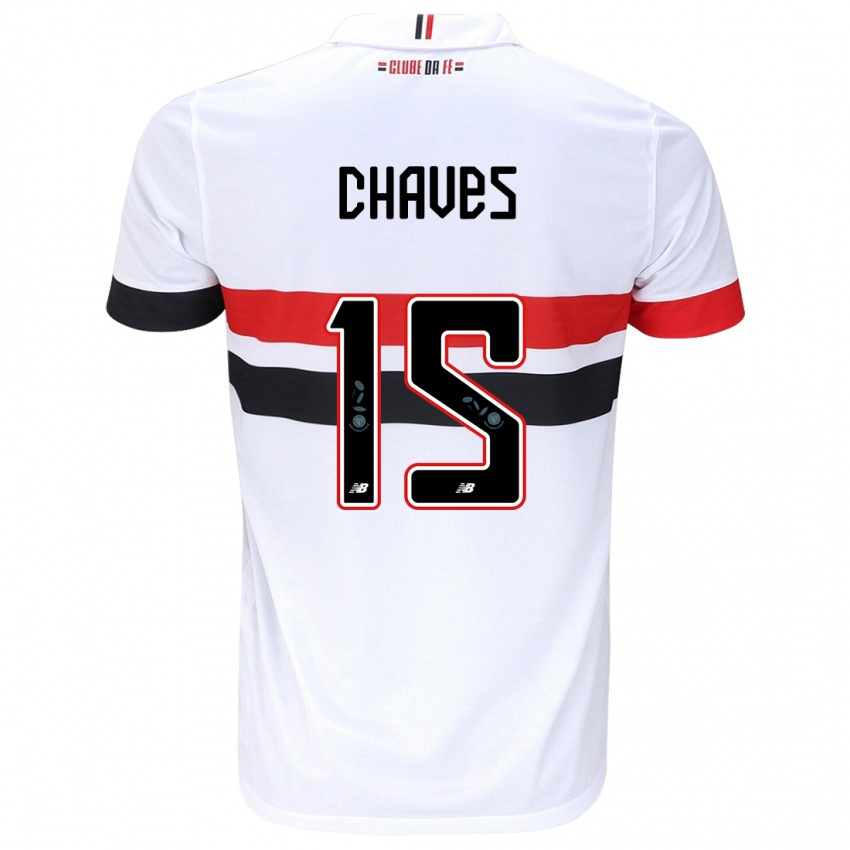 Niño Camiseta Carol Chaves #15 Blanco Rojo Negro 1ª Equipación 2024/25 La Camisa México