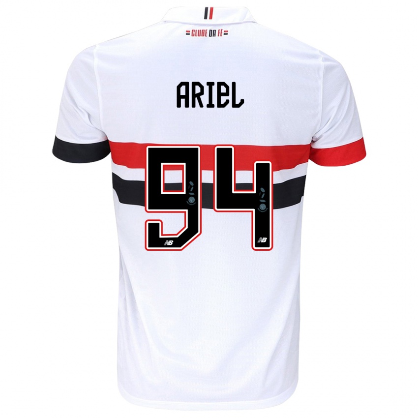 Niño Camiseta Ariel #94 Blanco Rojo Negro 1ª Equipación 2024/25 La Camisa México