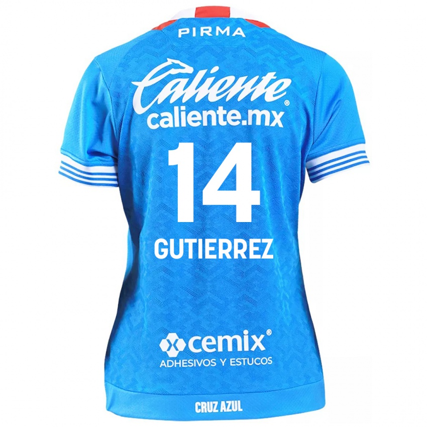 Niño Camiseta Alexis Gutierrez #14 Cielo Azul 1ª Equipación 2024/25 La Camisa México