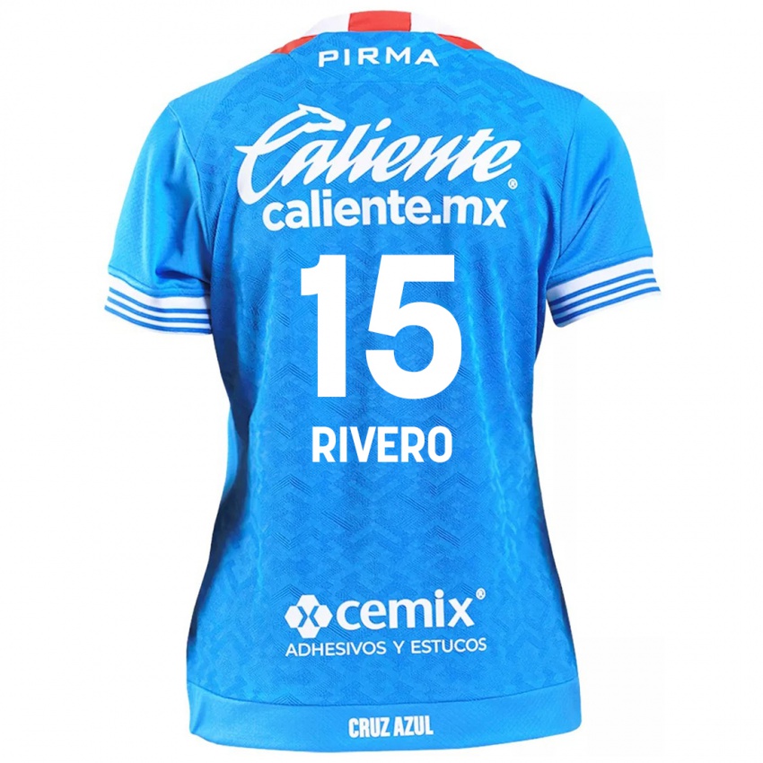 Niño Camiseta Ignacio Rivero #15 Cielo Azul 1ª Equipación 2024/25 La Camisa México