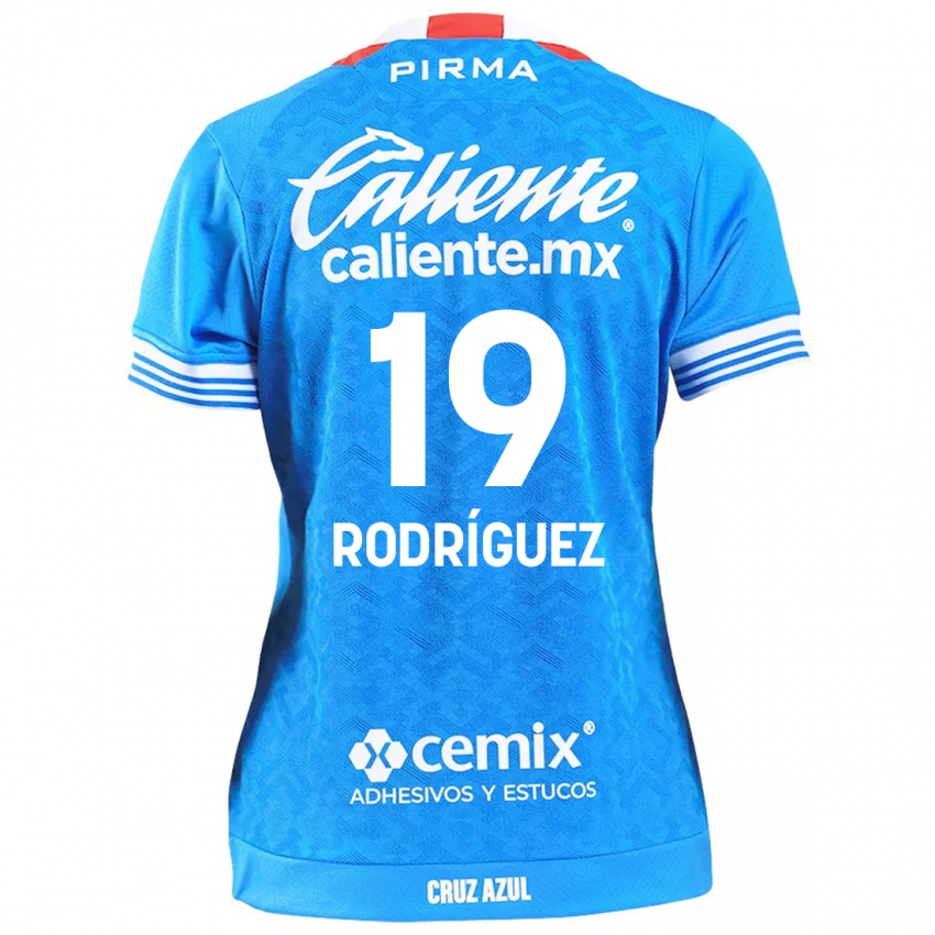 Niño Camiseta Carlos Rodríguez #19 Cielo Azul 1ª Equipación 2024/25 La Camisa México