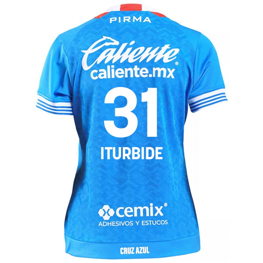 Niño Camiseta Luis Iturbide #31 Cielo Azul 1ª Equipación 2024/25 La Camisa México