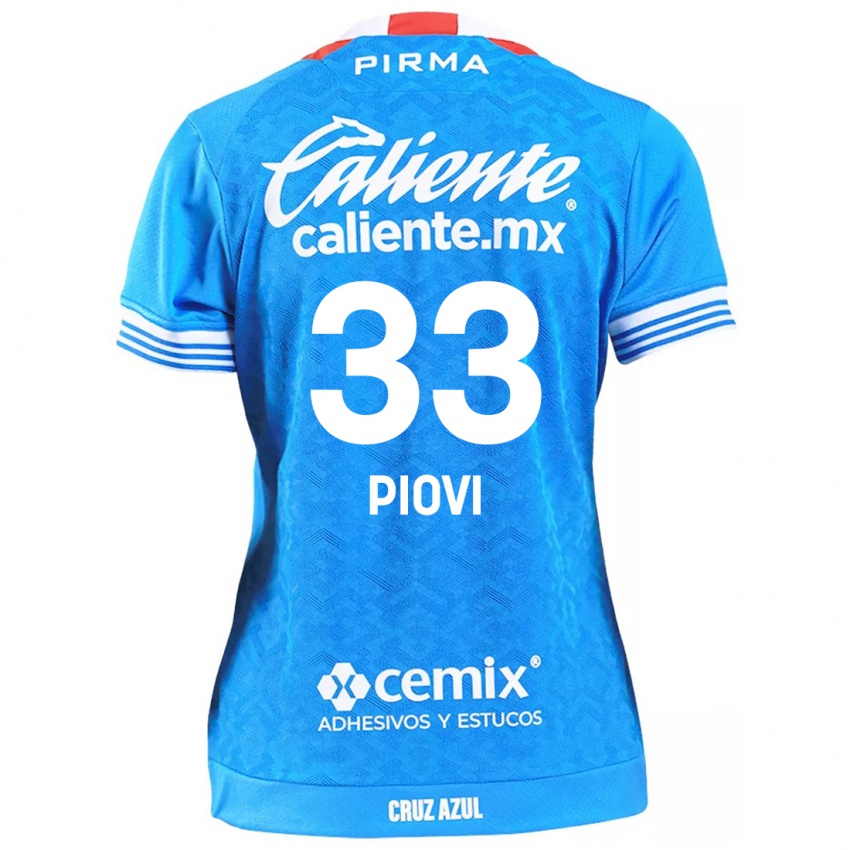 Niño Camiseta Gonzalo Piovi #33 Cielo Azul 1ª Equipación 2024/25 La Camisa México