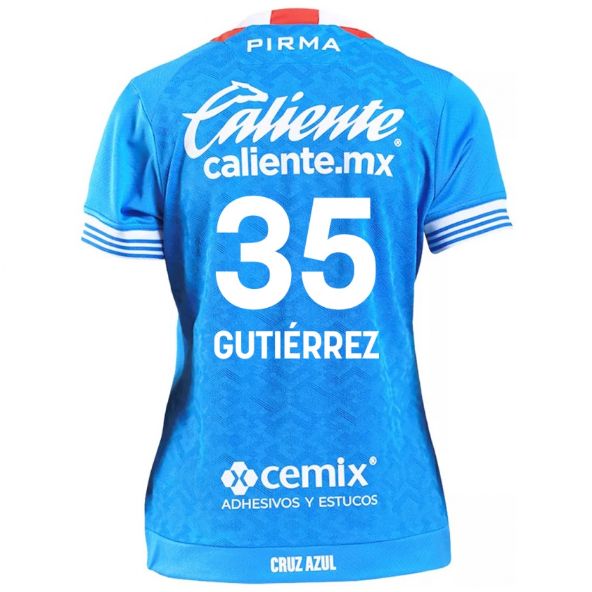 Niño Camiseta Luis Gutiérrez #35 Cielo Azul 1ª Equipación 2024/25 La Camisa México