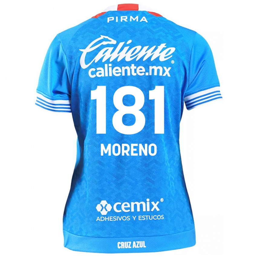 Niño Camiseta Roberto Moreno #181 Cielo Azul 1ª Equipación 2024/25 La Camisa México