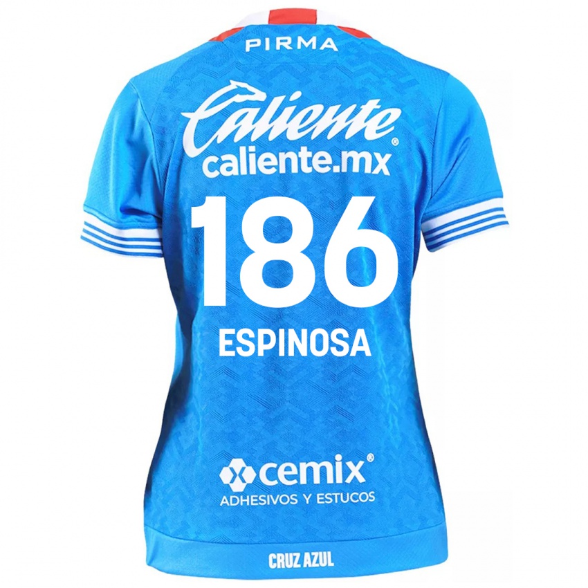 Niño Camiseta Brandón Espinosa #186 Cielo Azul 1ª Equipación 2024/25 La Camisa México