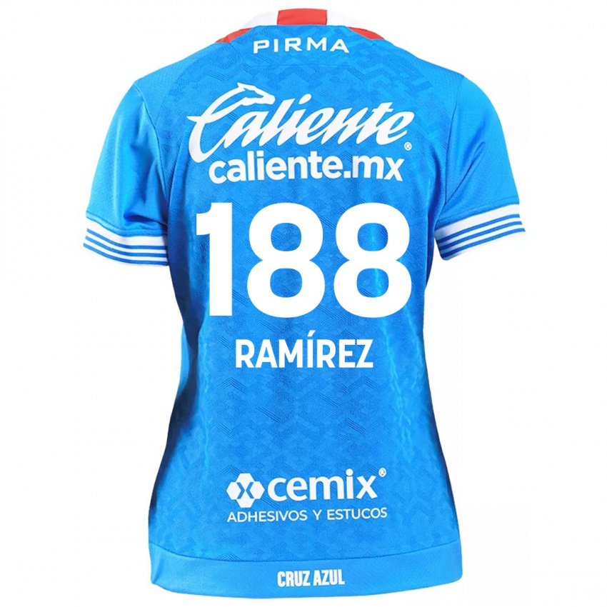 Niño Camiseta Diego Ramírez #188 Cielo Azul 1ª Equipación 2024/25 La Camisa México