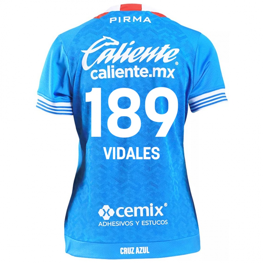 Niño Camiseta Álvaro Vidales #189 Cielo Azul 1ª Equipación 2024/25 La Camisa México