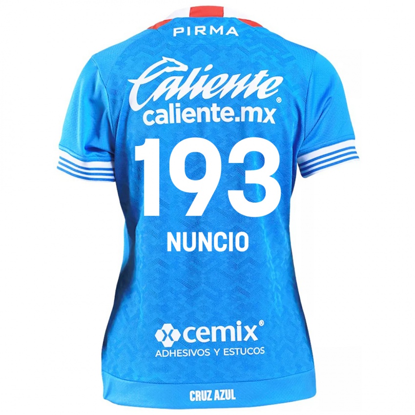 Niño Camiseta Jorge Nuncio #193 Cielo Azul 1ª Equipación 2024/25 La Camisa México