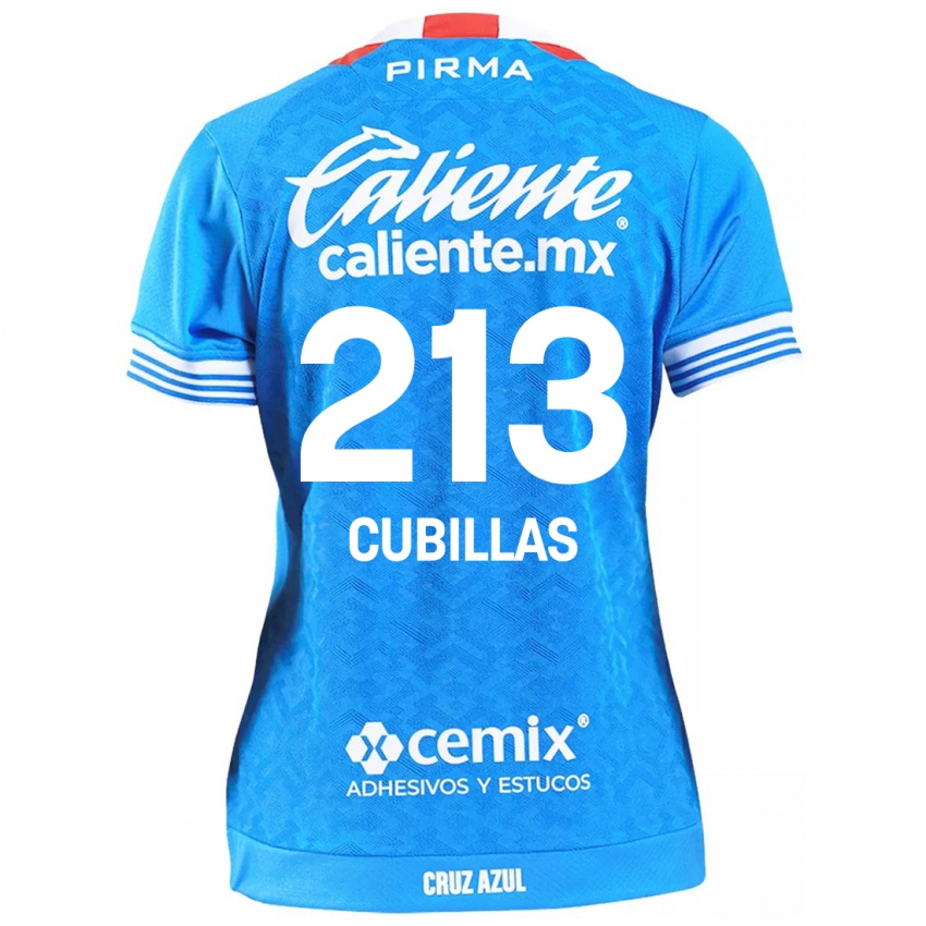 Niño Camiseta Andre Cubillas #213 Cielo Azul 1ª Equipación 2024/25 La Camisa México