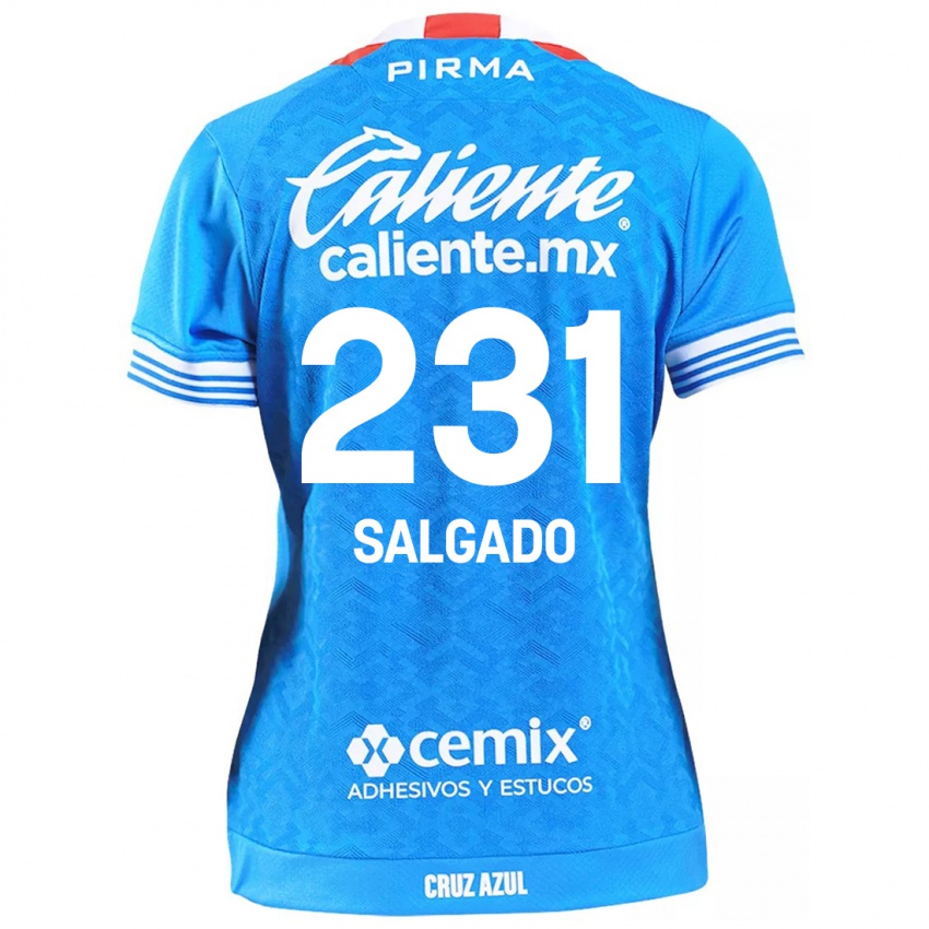 Niño Camiseta Bruno Salgado #231 Cielo Azul 1ª Equipación 2024/25 La Camisa México