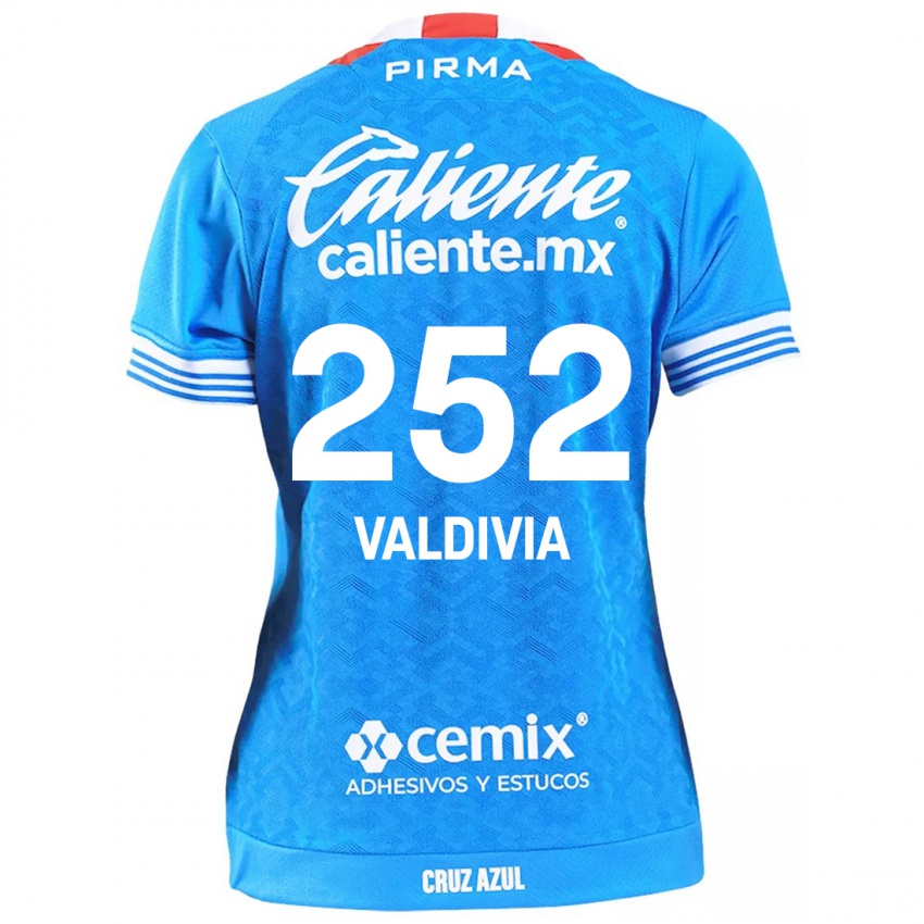 Niño Camiseta Christian Valdivia #252 Cielo Azul 1ª Equipación 2024/25 La Camisa México