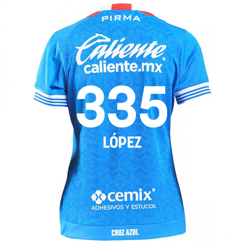 Niño Camiseta Alfredo López #335 Cielo Azul 1ª Equipación 2024/25 La Camisa México