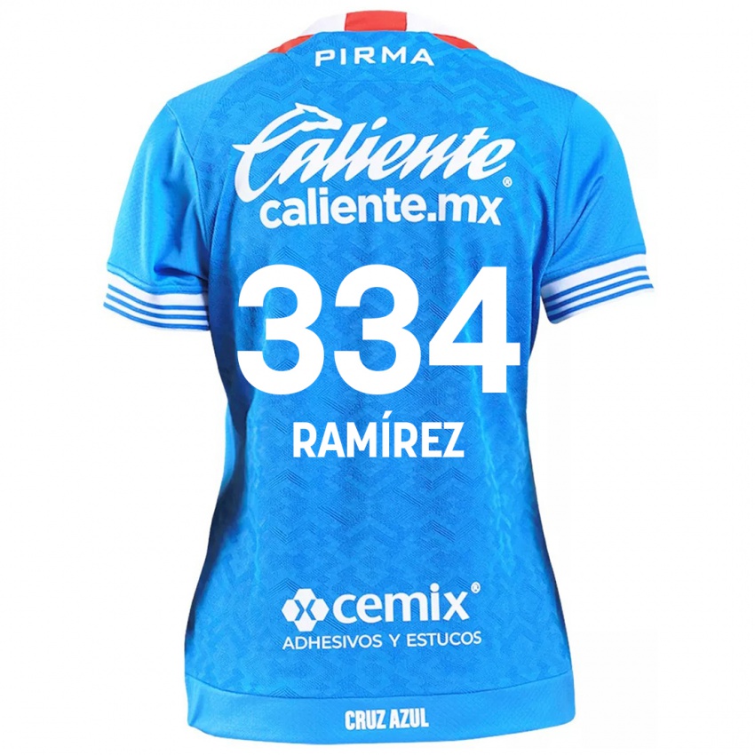 Niño Camiseta Mauricio Ramírez #334 Cielo Azul 1ª Equipación 2024/25 La Camisa México