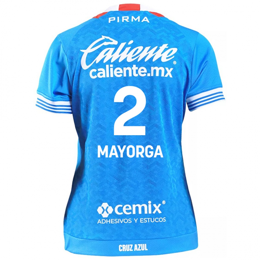 Niño Camiseta Alejandro Mayorga #2 Cielo Azul 1ª Equipación 2024/25 La Camisa México