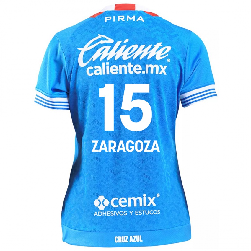 Niño Camiseta Nancy Zaragoza #15 Cielo Azul 1ª Equipación 2024/25 La Camisa México