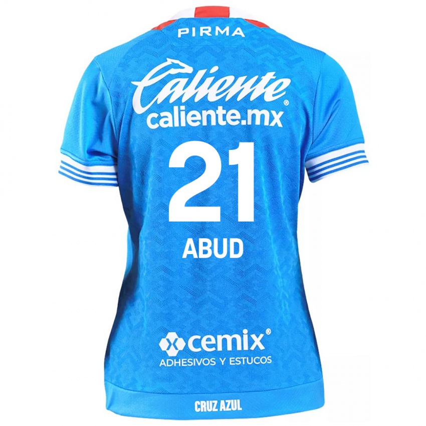 Niño Camiseta Karime Abud #21 Cielo Azul 1ª Equipación 2024/25 La Camisa México