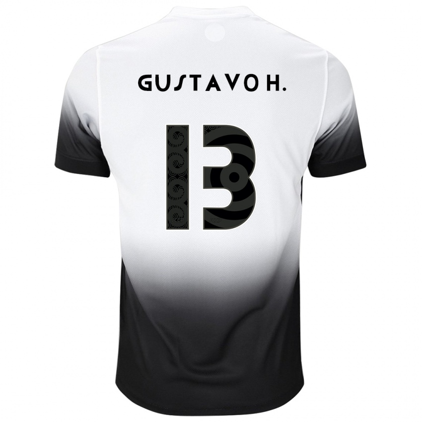 Niño Camiseta Gustavo Henrique #13 Blanco Negro 1ª Equipación 2024/25 La Camisa México