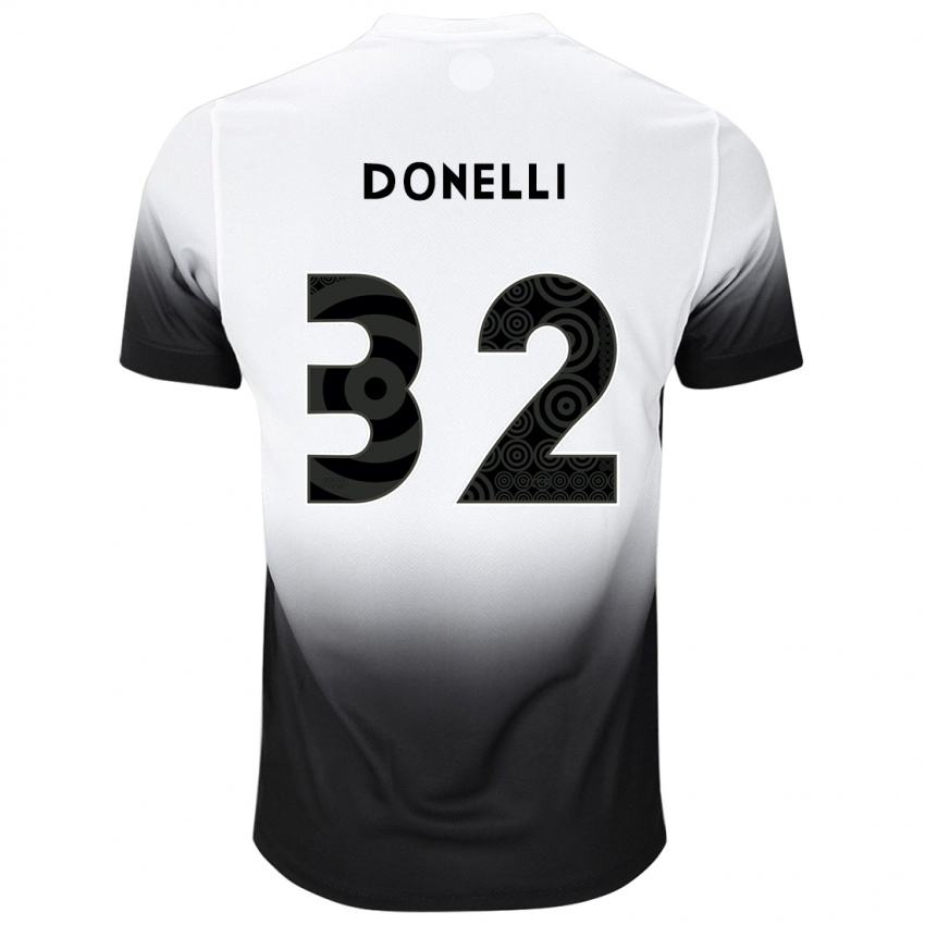 Niño Camiseta Matheus Donelli #32 Blanco Negro 1ª Equipación 2024/25 La Camisa México