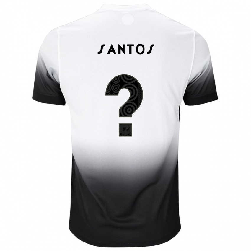 Niño Camiseta Renato Santos #0 Blanco Negro 1ª Equipación 2024/25 La Camisa México