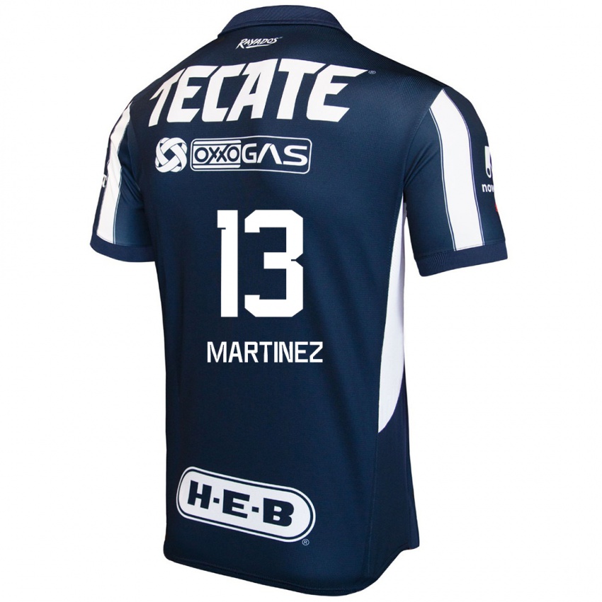 Niño Camiseta Jaziel Martínez #13 Azul Rojo Blanco 1ª Equipación 2024/25 La Camisa México