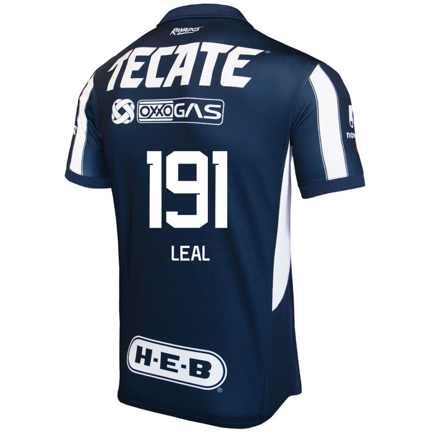 Niño Camiseta Jesús Leal #191 Azul Rojo Blanco 1ª Equipación 2024/25 La Camisa México