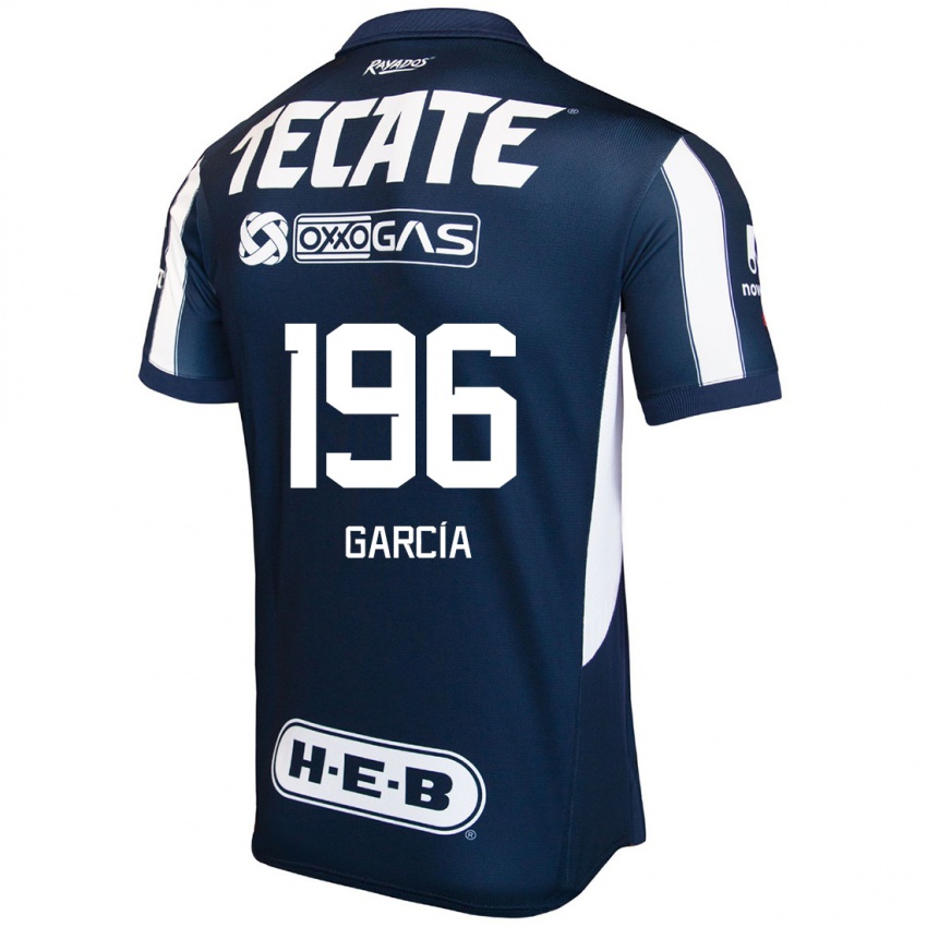 Niño Camiseta Diego García #196 Azul Rojo Blanco 1ª Equipación 2024/25 La Camisa México