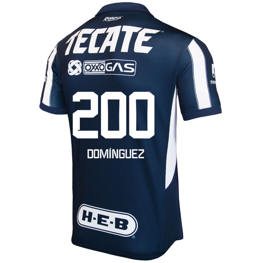 Niño Camiseta Joel Domínguez #200 Azul Rojo Blanco 1ª Equipación 2024/25 La Camisa México