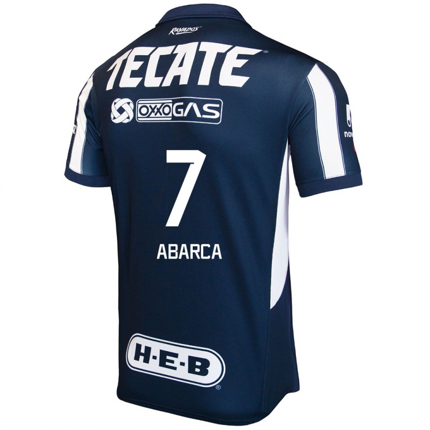 Niño Camiseta Vidalia Abarca #7 Azul Rojo Blanco 1ª Equipación 2024/25 La Camisa México